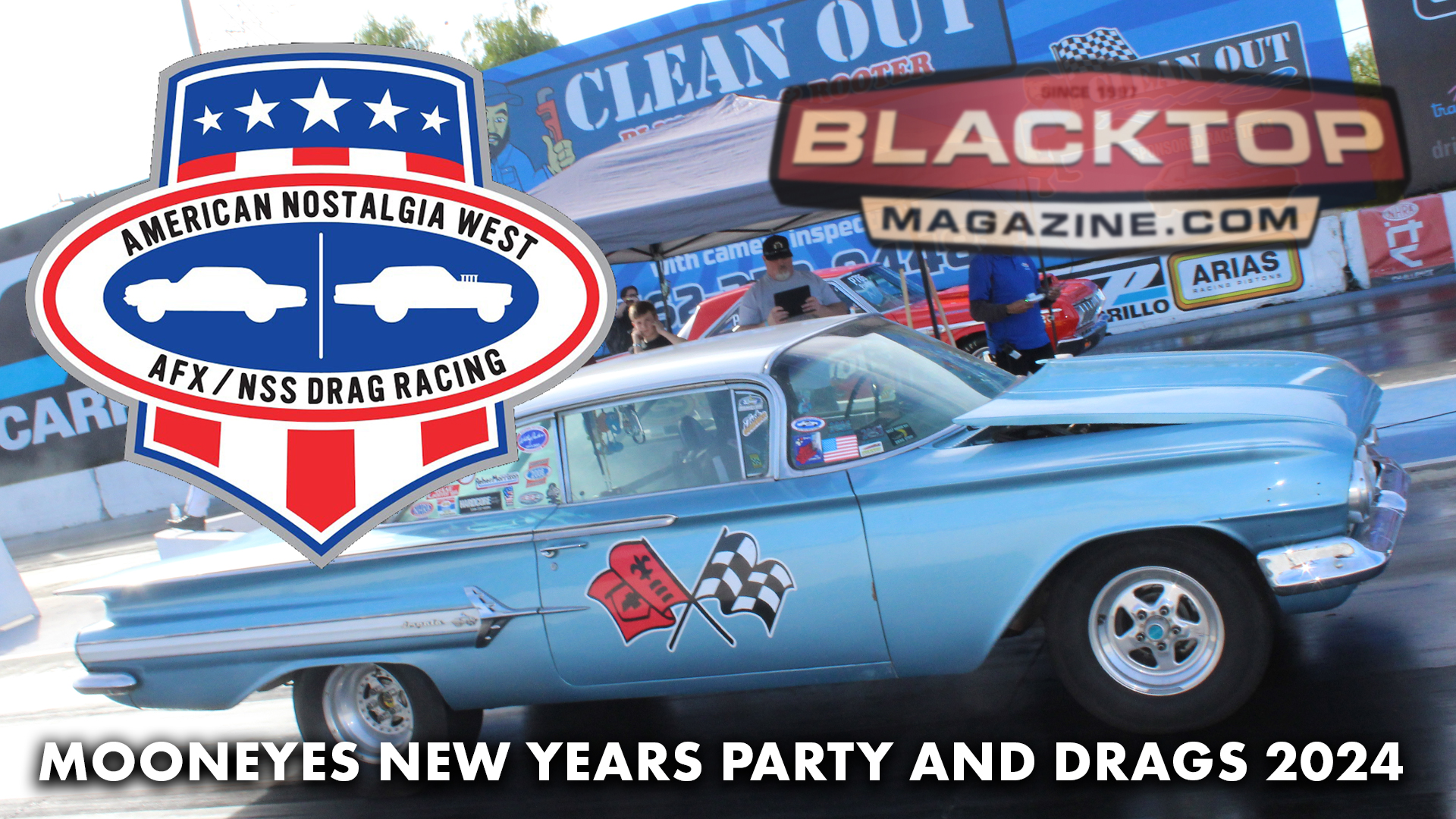 American Nostalgia West Drag Racing at Mooneyes New Years Party and Drags 2024